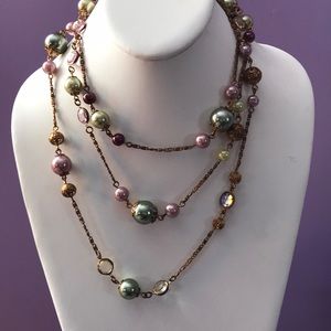 Vintage look long necklace